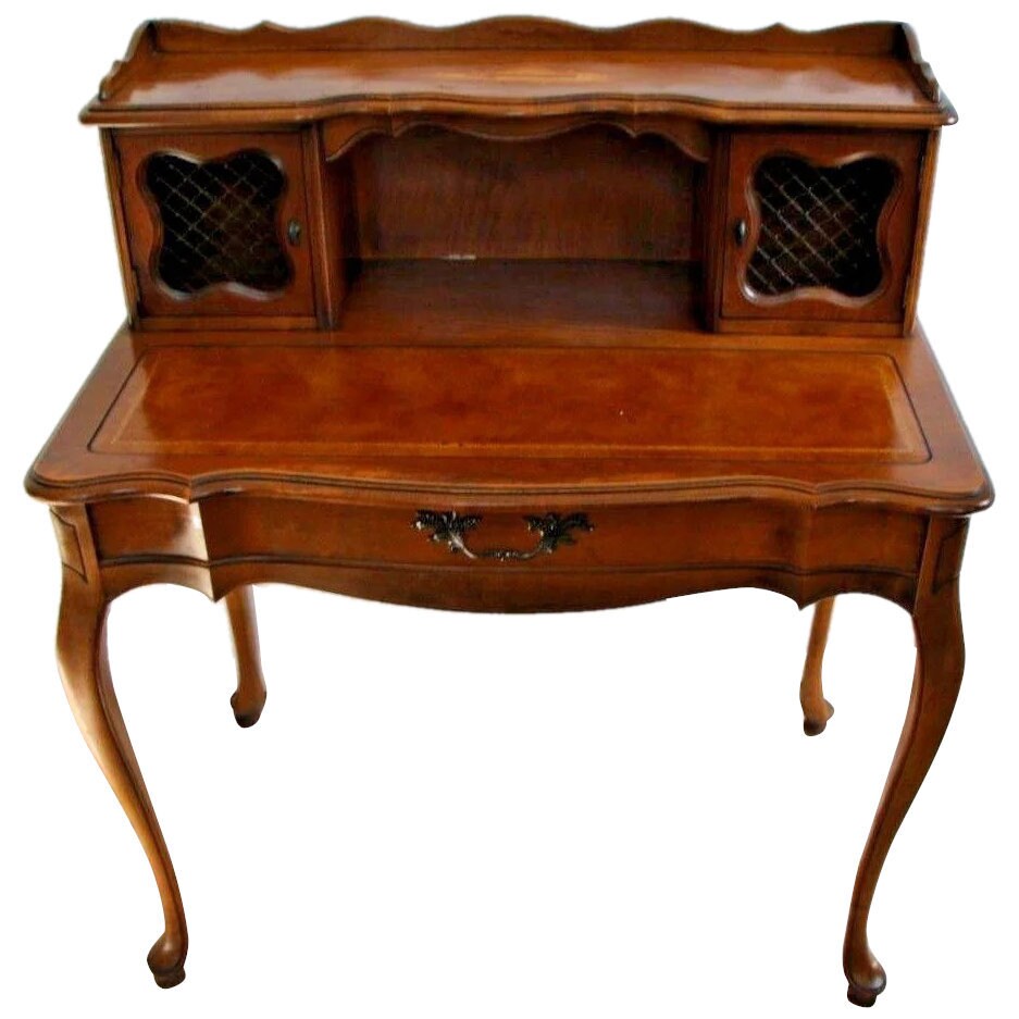 Vintage Hammary French Country Writing Secretary Desk Embossed Etsy