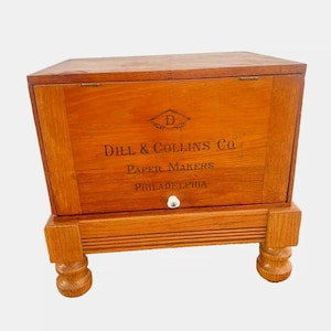Antique Card Catalog File Cabinet Fifteen Slots interior Drawer Dill & Collins
