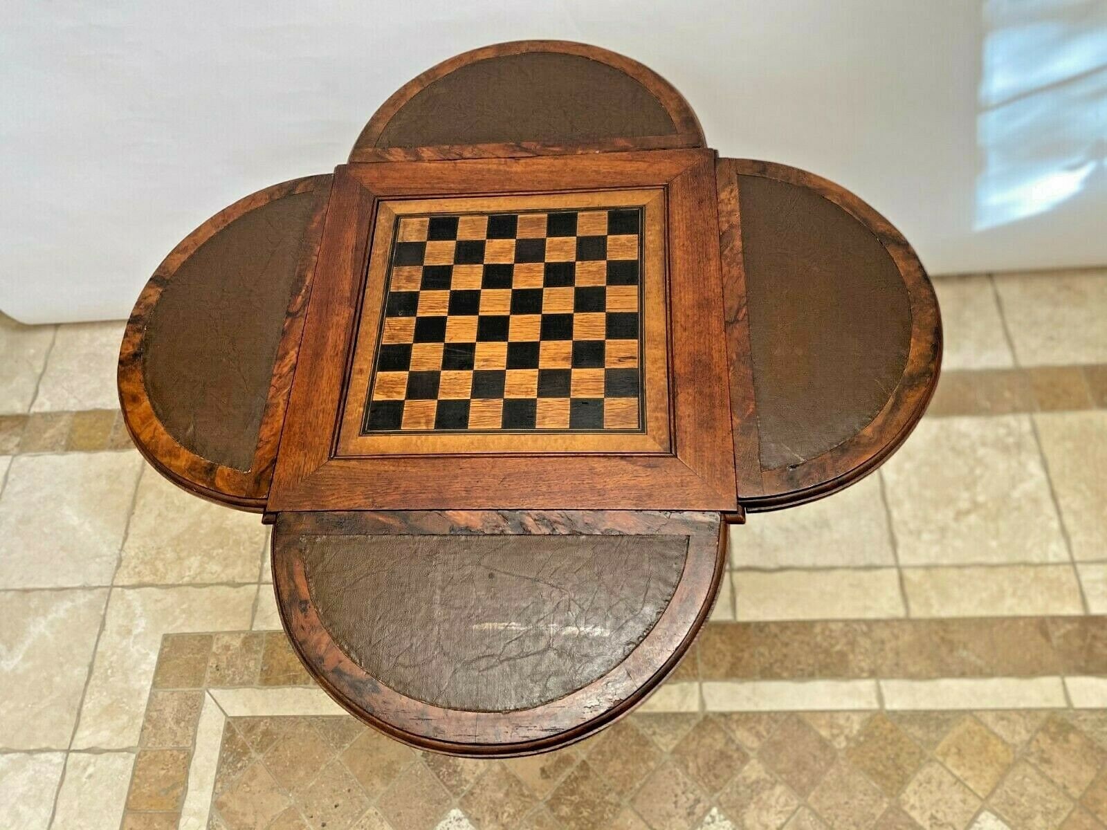 Antique Game Card Table East Lake Victorian George Hess 1876 Drop