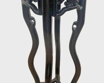 Vintage Mahogany Plant Stand Pedestal Prunus Root Carved Tall Jardinière Table
