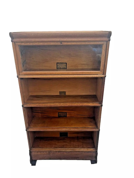 Globe Wernicke Sectional Bookcase Lawyer Barrister Storage Case Four Stacking Shelves Etsy