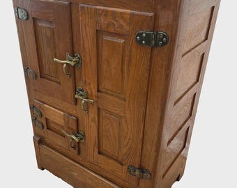 Early 20th Century 4-door Oak Ice Box - Etsy