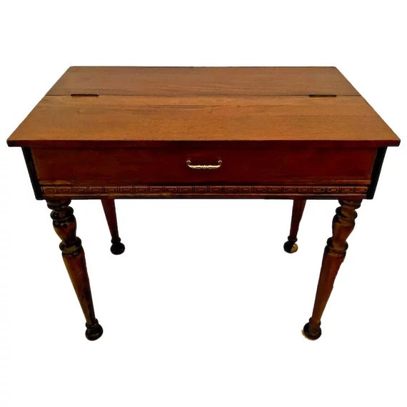 Antique Piano Desk Flip top writing secretary pull out Etsy