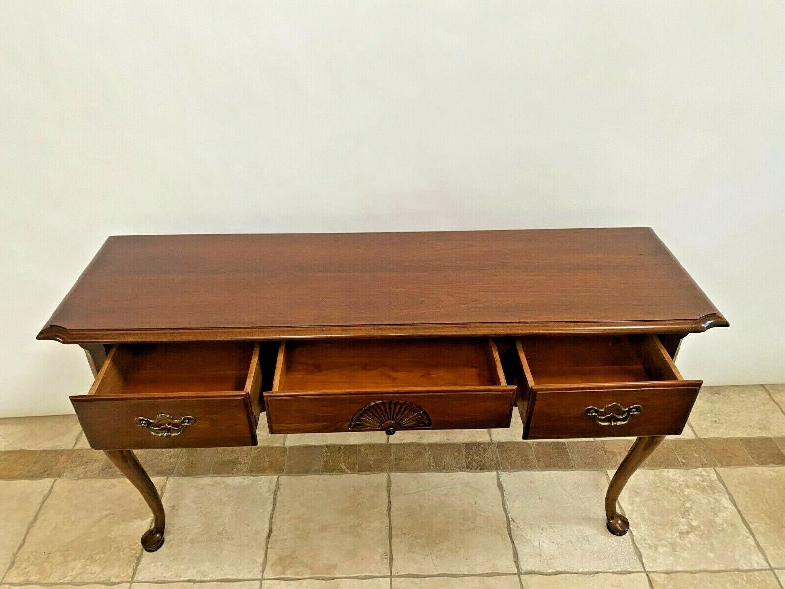 Vintage Sofa Table by Thomasville Furniture Three Drawers Etsy