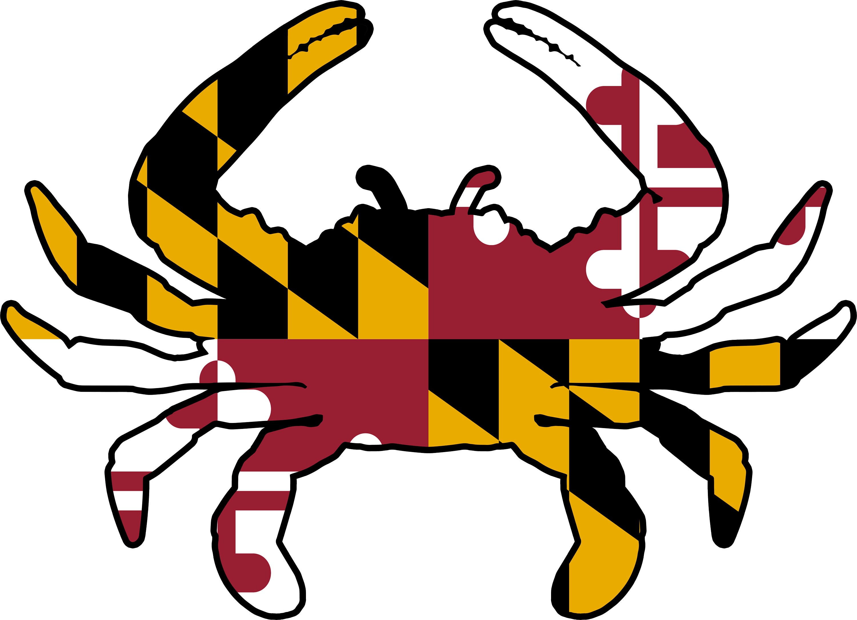 Chesapeake Bay Blue Crab Maryland Flag Sticker