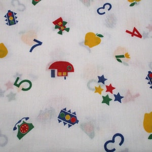 by the yard children toddlers fabric soft cotton Colorful Novelty print Vintage