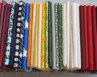 40 Fat quarters mix colors  Vintage Fabric cotton quilts bundle pack stash builder lot B