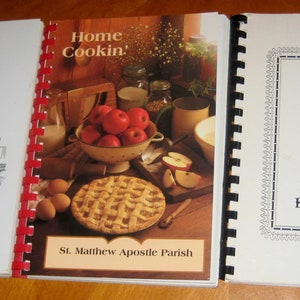 Lot of 3 Cookbooks spiral bound community recipes Home Cookin fundraising