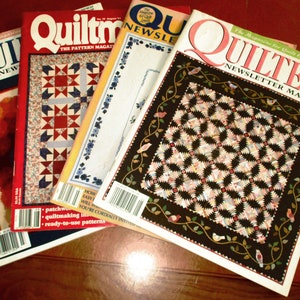 Vintage lot of 4 quilts patterns publications magazines quilter&#39;s quiltmaker 1992- 2003