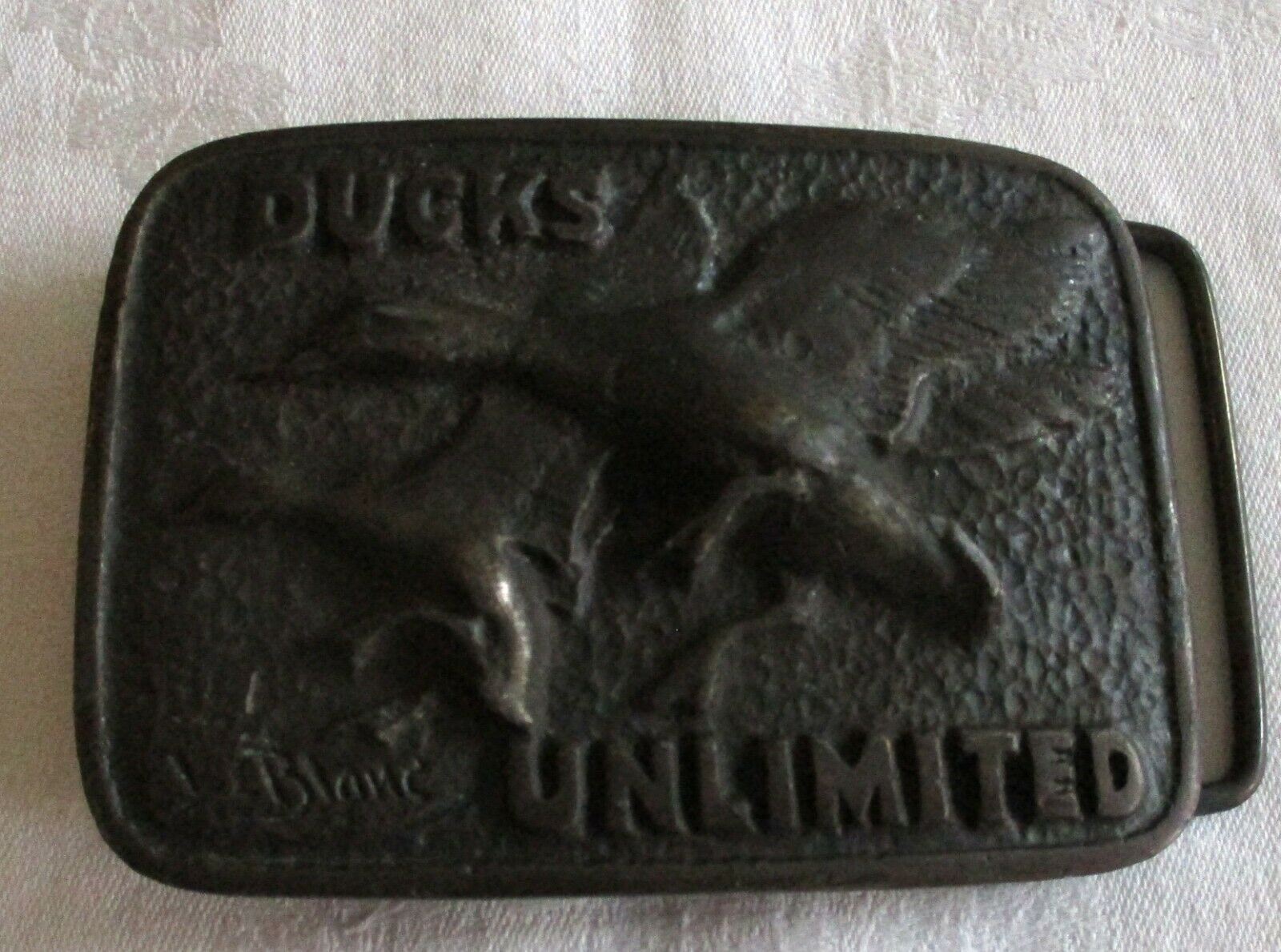 Vintage 1973 DUCKS UNLIMITED Belt Buckle Wyoming Studio Art Works James Lind Etsy
