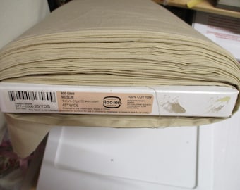 5 uncut yards ROC-LON Tea Dyed Fabric 45" wide fabric MUSLIN #424