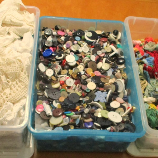 Grab a Bag Junk Journal scrapbooking assorted craft buttons, lace, embroidery floos  bag you choose