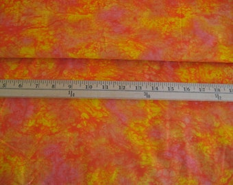 Bright splash orange yellow quilter fabric cotton by the yard