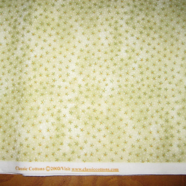 by the yard  Fabric Classic Cottons Pastel green  OOP 2003 for quilting and general sewing