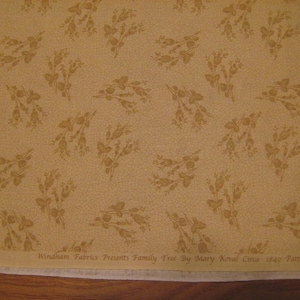 by the yard  1840 reproduction fabric cotton Mary Koval Windham Fabrics tone on tone
