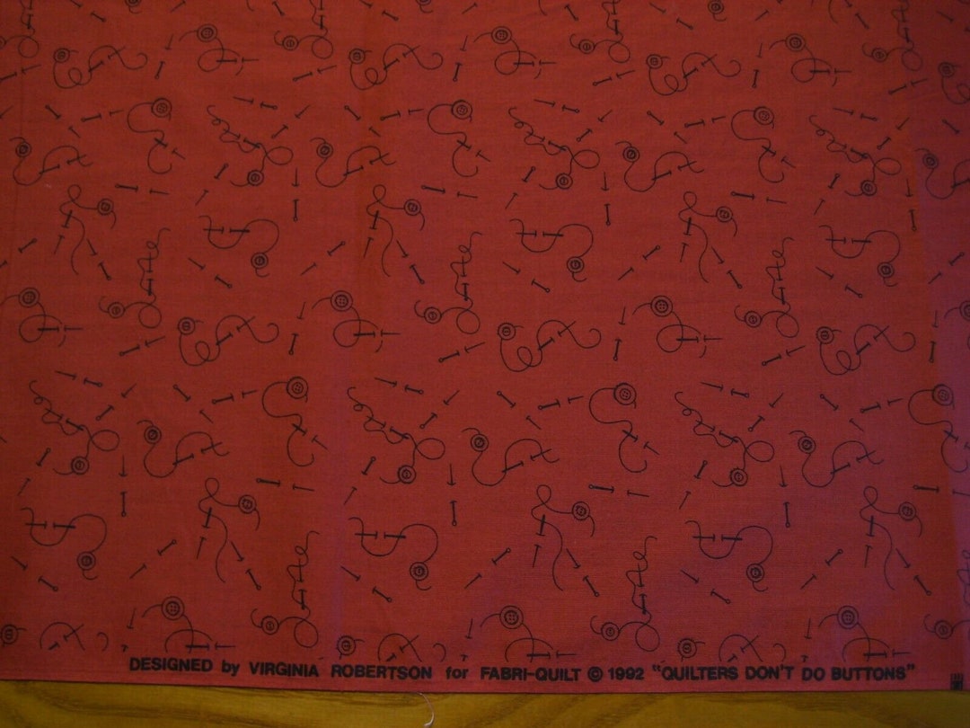 Quilters Don't Do Buttons 1992 Virginia Robertson Fabric Etsy