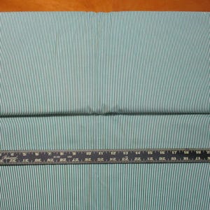 by the yard Green and White Stripe Striped quilting craft general Sewing Fabric