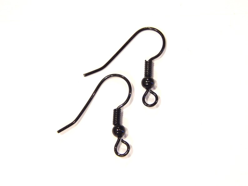 French FISH HOOK EARRING Wires Silver Gold Black Antique Etsy