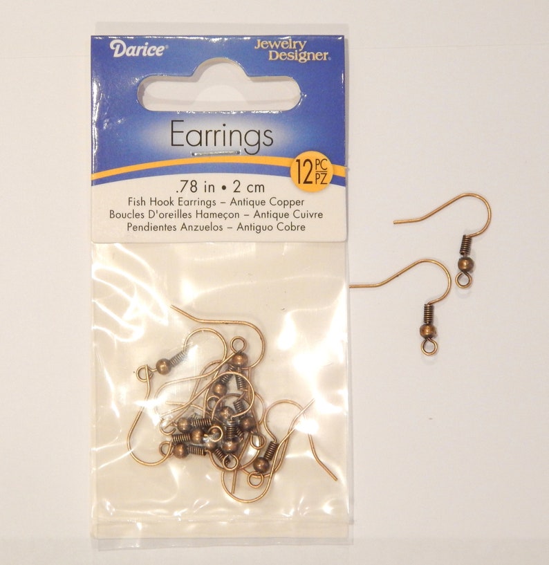 French FISH HOOK EARRING Wires Silver Gold Black Antique Etsy