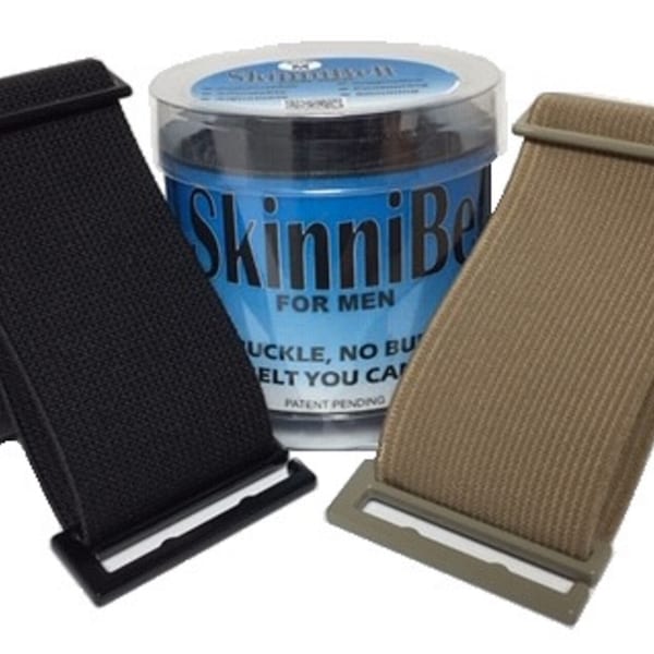 SkinniBelt for Men - No Buckle, No Bump... The Belt You Can't See!