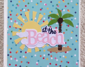 Álbum de recortes de vacaciones en la playa de 6 x 6