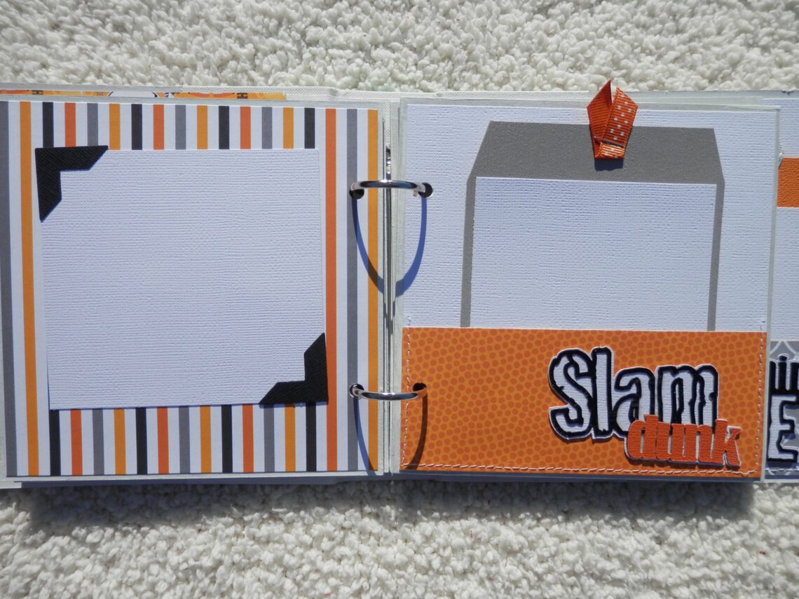 6x6 Premade Basketball Scrapbook Album Etsy
