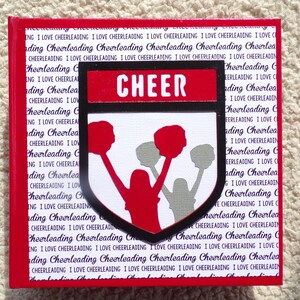 6x6  Cheer Scrapbook Photo Album Red Black