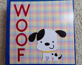 6x6 Dog Scrapbook in Blue Binder