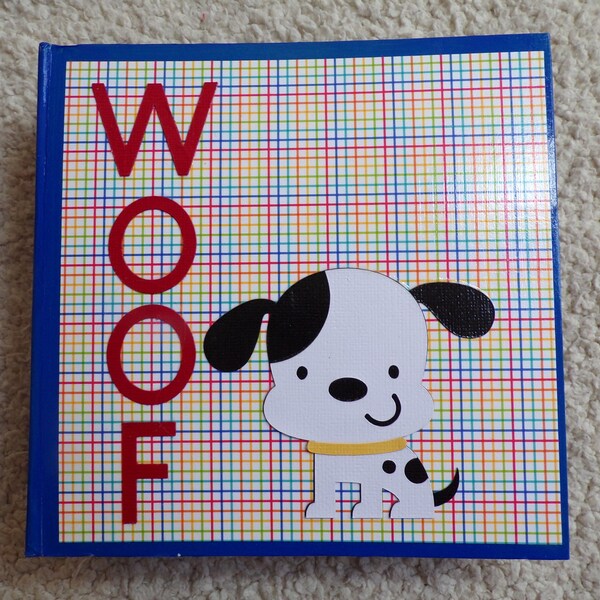 6x6 Dog Scrapbook in Blue Binder