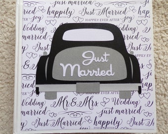 6x6 Just Married Wedding Scrapbook Album