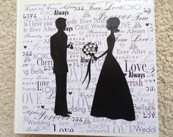 6x6 Bride & Groom Wedding Scrapbook Album