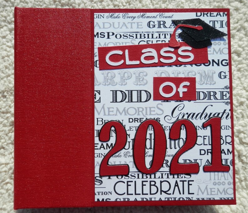 6x6 Class of 2021 Graduation Scrapbook Red Album | Etsy