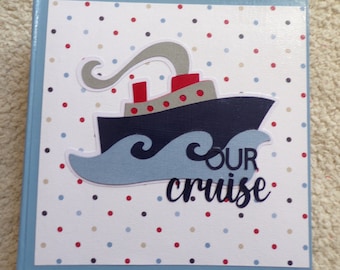 6 x 6  Cruise Scrapbook in Blue Binder