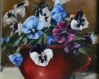 Blue Pansies 2