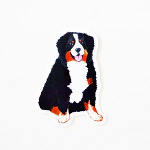 Berner Berghund Sticker, Die Cut 10% an Tierfreunde-VA Rescue, Handgemachter Vinyl Sticker von Malerei, Hundesticker
