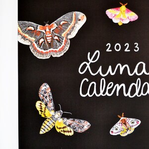 2023 Lunar Calendar 11x17 12-Month Print with Moths Created image 6