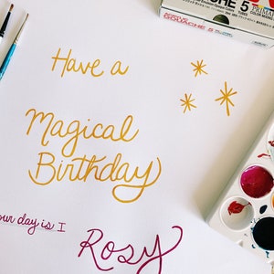 Haben Sie eine magische Geburtstags-Grußkarte, 13x18, 100% Recyclingpapier, Luna Moth, Happy Birthday Card, Magical Moths Whimsical, Painted Bild 4