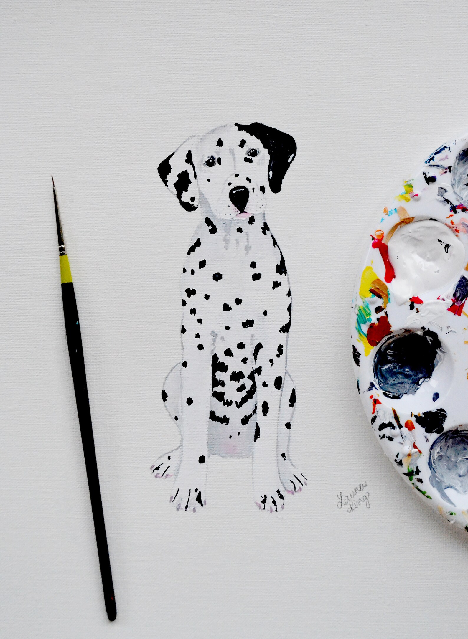 Dalmatian Sticker Die Cut 3x1.33 Handmade Vinyl Etsy