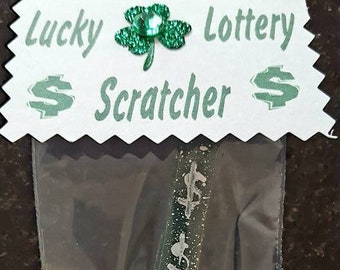 Lucky Lottery Scratcher - A must have for that person that loves to do Lottery scratch tickets!