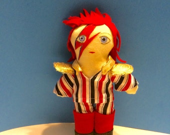 David Bowie Ziggy Stardust, Aladdin Sane, doll, plushie