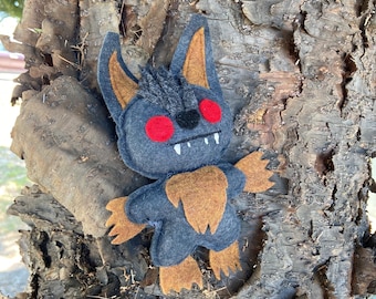 Louisiana Rougarou Loup Garou, cryptid plush, werewolf stuffed animal