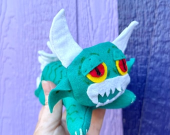 Hodag cryptid plushie, Wisconsin cryptid, dark forklore toy