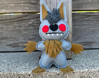 Louisiana Rougarou Loup Garou, cryptid plush, werewolf stuffed animal **WINTER ADDITION**