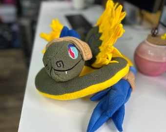 Queztalcoatl plush, winged snake, mythological plush
