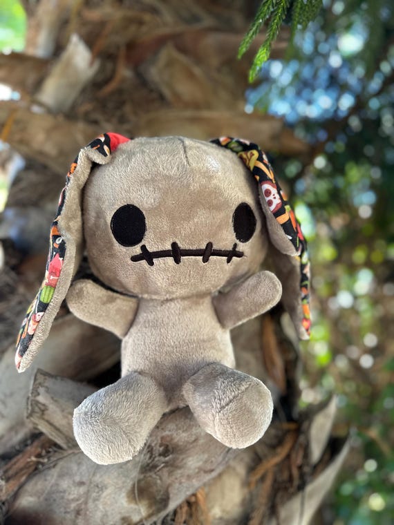 Zombie Bunny Plush, Halloween Spooky Minky Fabric Toy - Etsy
