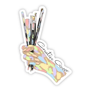 Creative Queen Artist Sticker, Creative Art Sticker, Painting Sticker, Sticker for Artists, Gifts for Artists, Art Teacher Gift