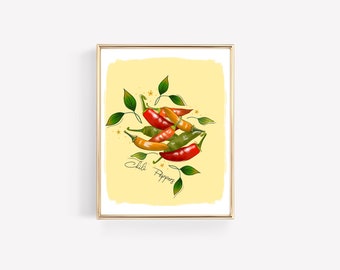 Chili Pepper Kitchen Etsy