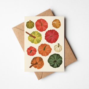 Charming Fall Pumpkin Greeting Card, Autumn Harvest Art, Cozy Thanksgiving Stationery, Blank Inside for Personalized Messages, Fall Card Set