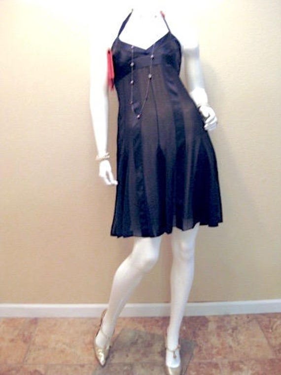 bcbgeneration black chiffon cocktail dress