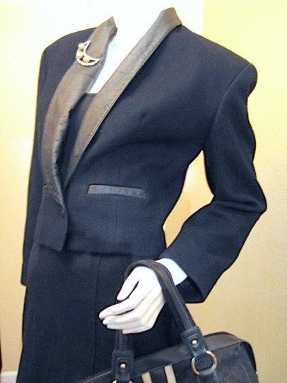 black cropped evening jacket